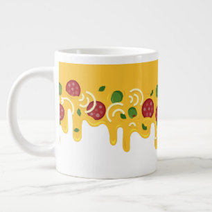 Lustige Retro-triefende Pizza-Käse-Keto-Party Jumbo-Tasse