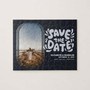 Lustige Retro-Typografie-Foto-Hochzeit-Save-the-Da
