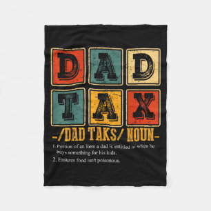 Lustige Retro-Vater-Steuer-Definition Daddy Papa H Fleecedecke