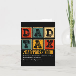 Lustige Retro-Vater-Steuerdefinition Daddy Papa Hu Karte