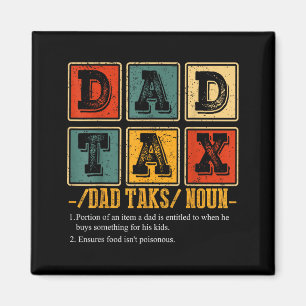Lustige Retro-Vater-Steuerdefinition Daddy Papa Hu Magnet