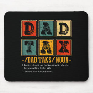 Lustige Retro-Vater-Steuerdefinition Daddy Papa Hu Mousepad