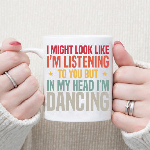 Lustige Retro Vintage Ballerina Tänzerin Kaffeetasse
