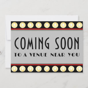 Lustige Retro-Vintage-Film-Marquee-Bald-Kommend-Fo Save The Date