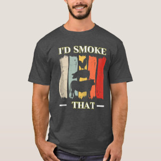 lustige Retro-Vintage GRILLEN, die ich rauchen wür T-Shirt