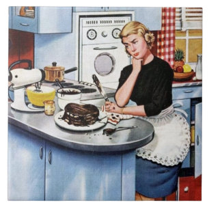 Lustige Retro Vintage Küche Fliese