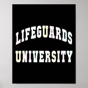 Lustige Rettungsschwimmer Universität Strandtrip S Poster