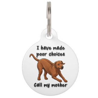 Lustige Rhodesian Ridgeback-Hundeanhängertasche – Haustiermarke