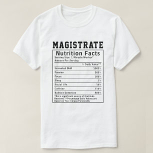 Lustige Richter Ernährungsfakten Mitarbeiter Gesch T-Shirt