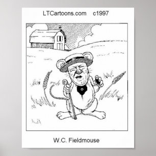 Lustige Rick London Feldmaus Comic Poster