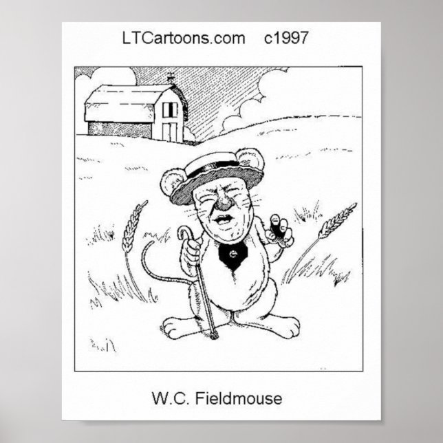 Lustige Rick London Feldmaus Comic  Poster (Vorne)