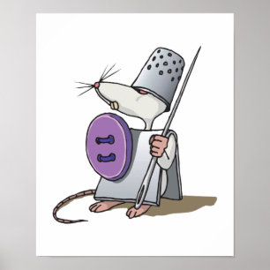lustige Ritterkriegsmaus Poster
