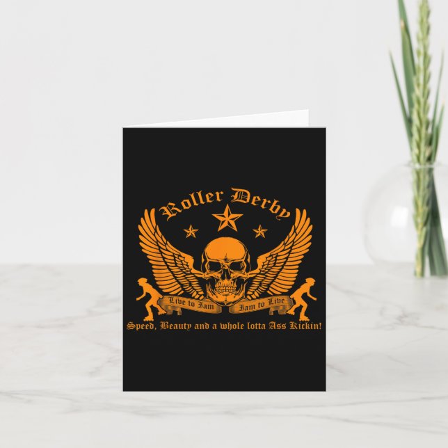 Lustige Roller Derby Liebhaber Zitate Geschenk, Le Karte (Vorderseite)