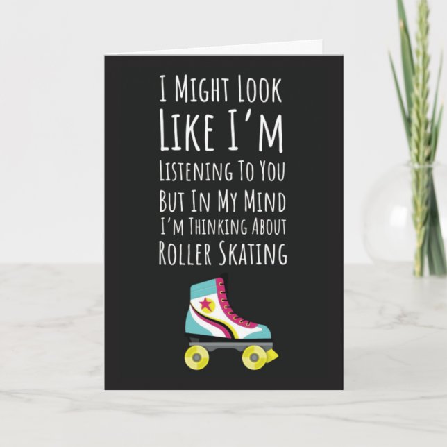 Lustige Rollschuh Karten Skate Skater Für Sie (Vorderseite)