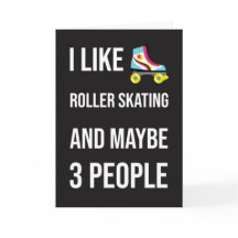 Lustige Rollschuhlauf Karten Skate Skater Humor