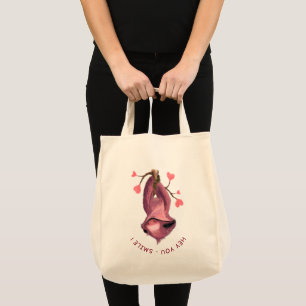 Lustige romantische Faultier-Lächeln-Tasche Tragetasche