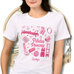 Lustige Rosa Pilates Prinzessin Coquette Workout N Tri-Blend Shirt