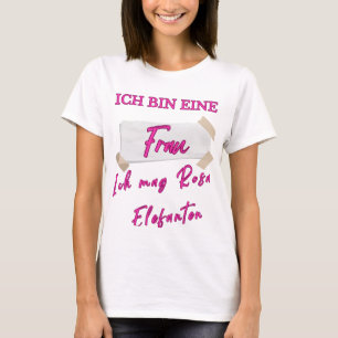 Lustige Rosa Pink Elefanten Design für Frauen T-Shirt