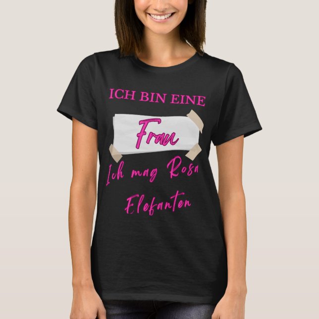 Lustige Rosa Pink Elefanten Design für Frauen T-Shirt (Vorderseite)