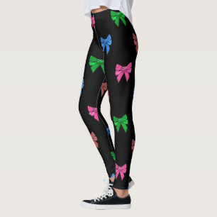 Lustige rosa, rote, violette, grüne Schleifen-Legg Leggings