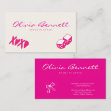 Lustige rosa & Schleifen-Event-Party-Planer Visite
