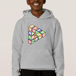 Lustige rote blaue gelbe grüne Kinder-Spielklötze Hoodie