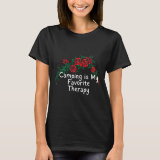 Lustige rote Rosen sagen Camping ist Lieblingsther T-Shirt