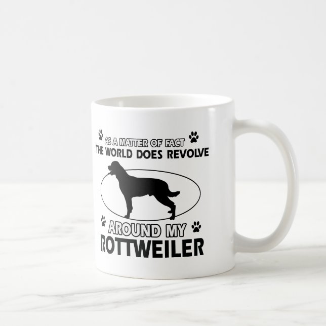 Lustige ROTTWEILER Entwürfe Kaffeetasse (Rechts)