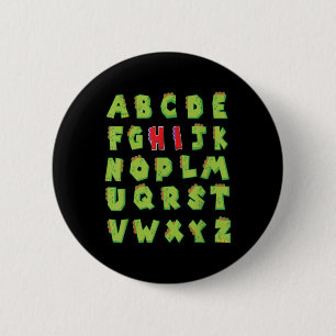 Lustige Rückkehr zur Schule Hi Alphabet Pre K Kind Button