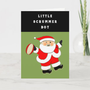 Lustige Rugby-Weihnachtsferienkarten Feiertagskarte