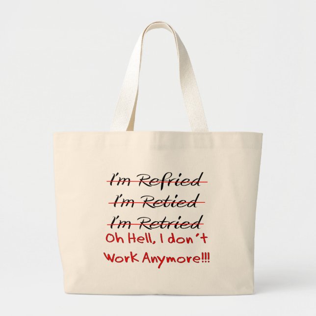 Lustige Ruhestands-Shirts und Geschenke Jumbo Stoffbeutel (Vorne)