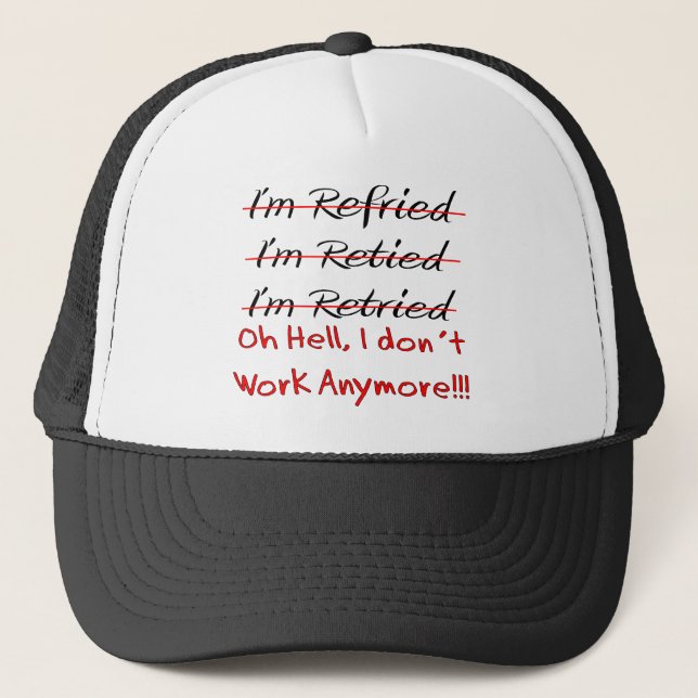 Lustige Ruhestands-Shirts und Geschenke Truckerkappe (Vorderseite)