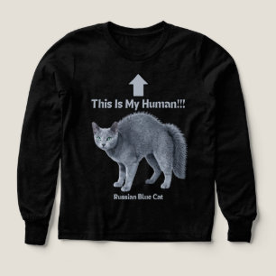 Lustige Russische Blaue Katze – Das ist mein Mensc