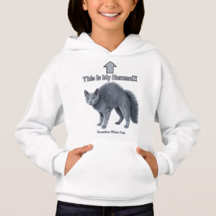 Lustige Russische Blaue Katze – Das ist mein Mensc Hoodie