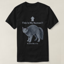 Lustige Russische Blaue Katze – Das ist mein Mensc