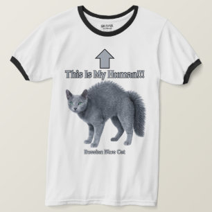 Lustige Russische Blaue Katze – Das ist mein Mensc T-Shirt