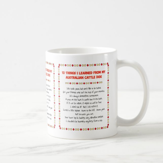 Lustige Sachen I gelernt vom australischen Kaffeetasse (Rechts)