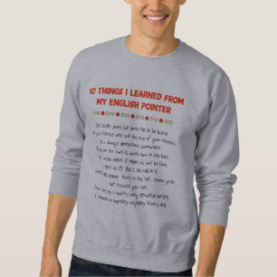 Lustige Sachen I gelernt von meinem englischen Sweatshirt