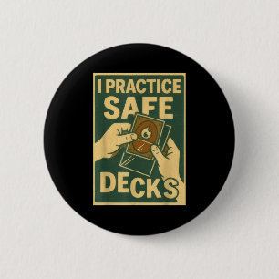 Lustige Safe Decks Sammelkartenspiel Pun Humor Button