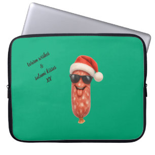 Lustige Salamiküsse Weihnachten Laptopschutzhülle