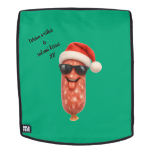 Lustige Salamiküsse Weihnachten Rucksack