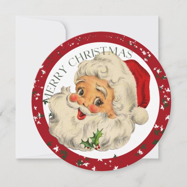 Lustige Sankt ~ Weihnachtseinladungs-Karte Einladung (Vorderseite)