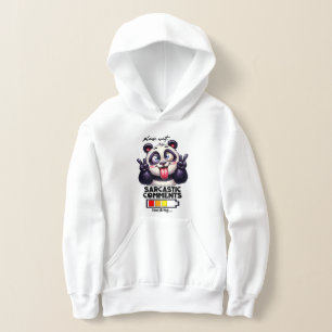 Lustige Sarkasmus-Panda-Wortkunst Hoodie