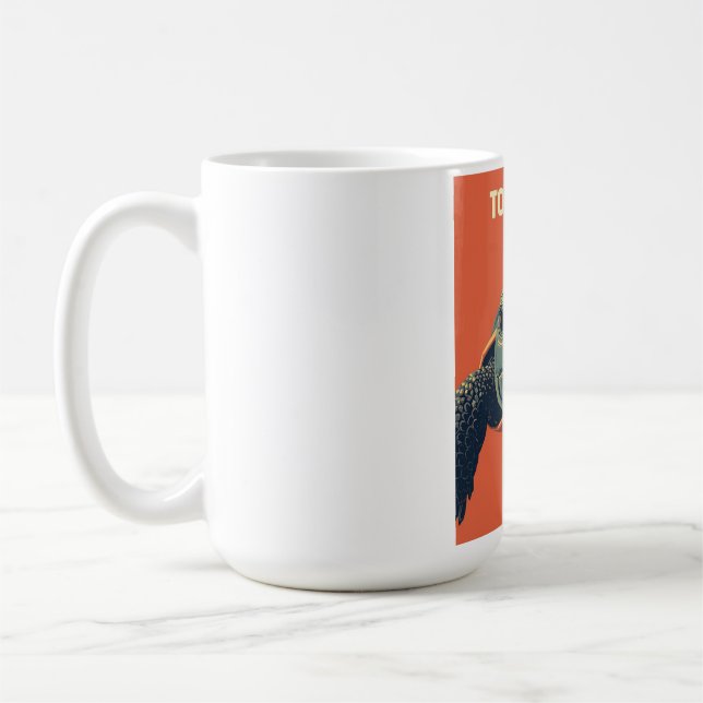 Lustige sarkastische Schildkröte Zu Langsam Poster Kaffeetasse (Links)