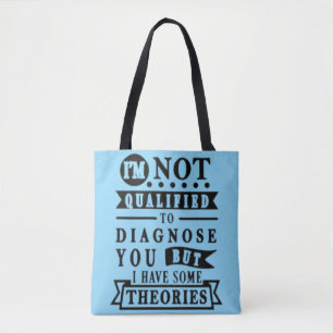 Lustige sarkastische Typografie Tasche