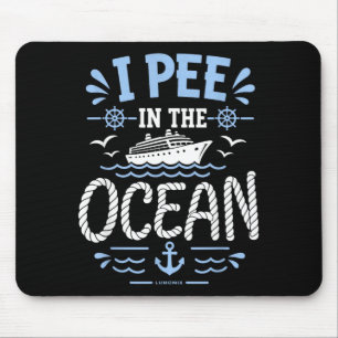 Lustige sarkastische Urlaub Kreuzfahrt Shirts pink Mousepad