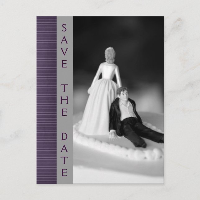 Lustige Save-the-Date-Ankündigungen Ankündigungspostkarte (Vorderseite)