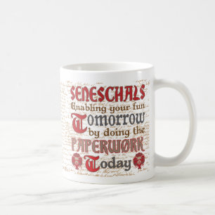 Lustige SCA Seneschal-Schreibarbeit Kaffeetasse