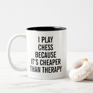 Lustige Schachtherapie Zweifarbige Tasse