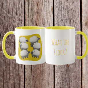 Lustige Schafe “Was zur Herde?” Tasse